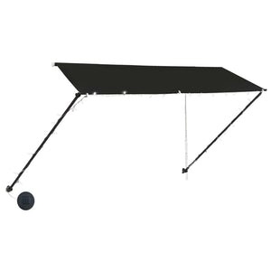 Tenda da Sole Retrattile con LED 300x150 cm Antracite 145918