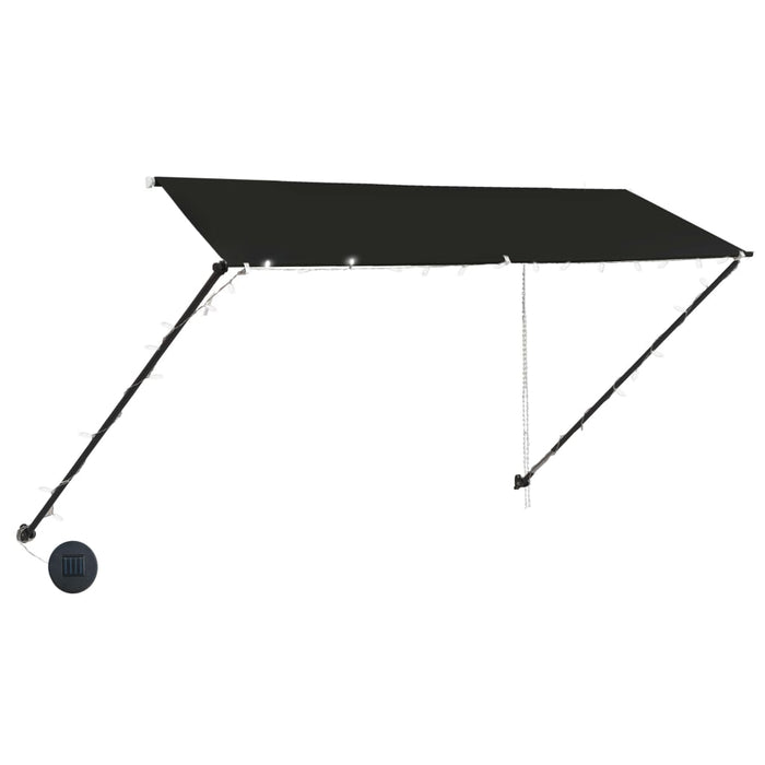 Tenda da Sole Retrattile con LED 300x150 cm Antracite 145918