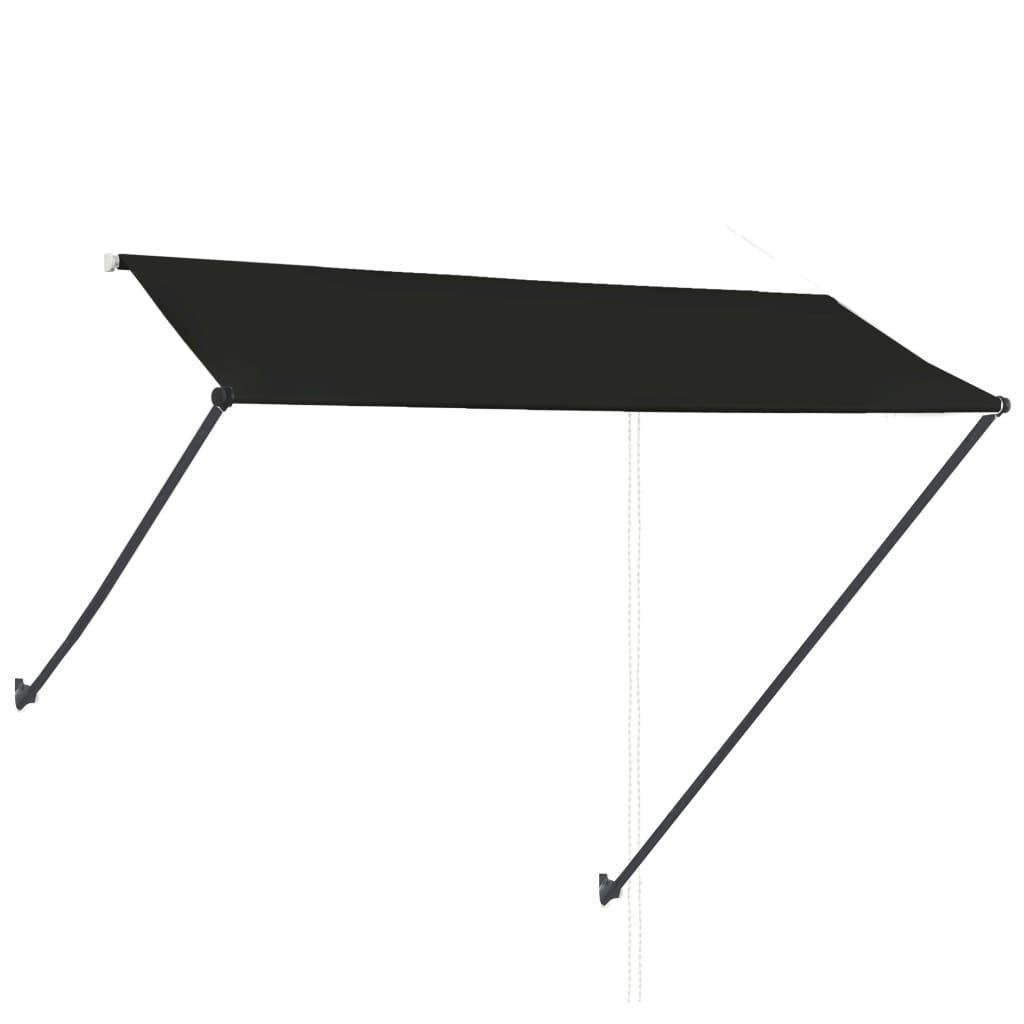 Tenda da Sole Retrattile con LED 300x150 cm Antracite 145918