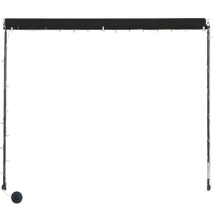 Tenda da Sole Retrattile con LED 300x150 cm Antracite 145918