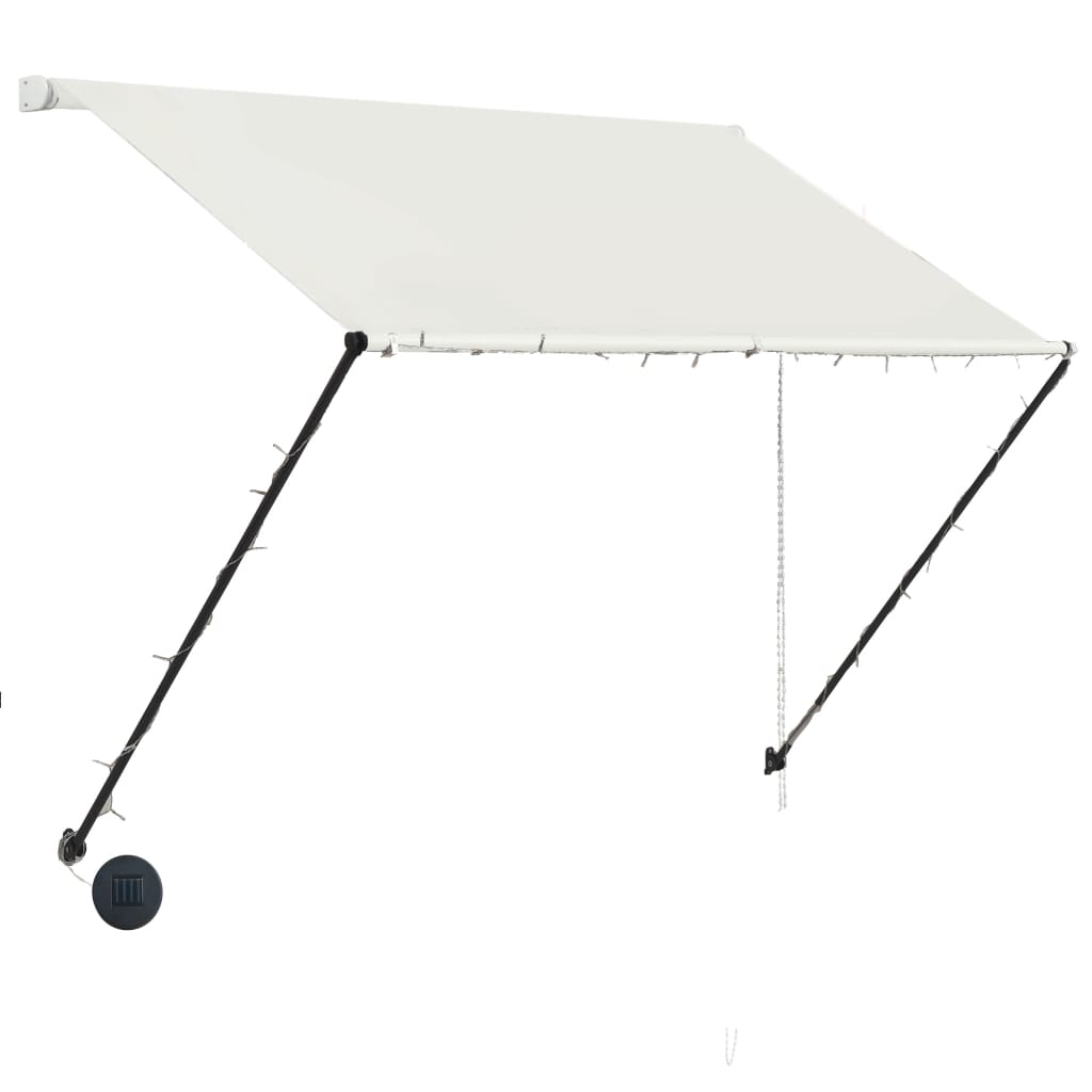 Tenda da Sole Retrattile con LED 200x150 cm Crema 145923