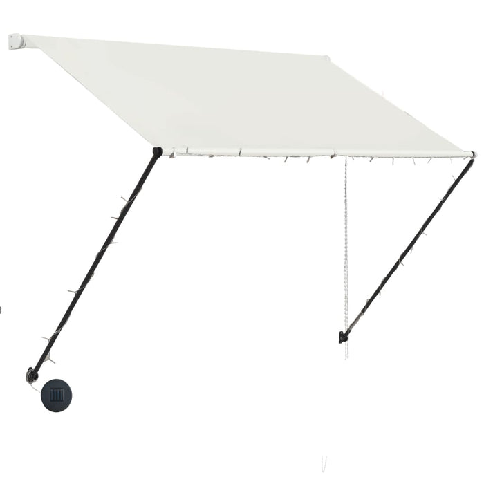 Tenda da Sole Retrattile con LED 200x150 cm Crema 145923