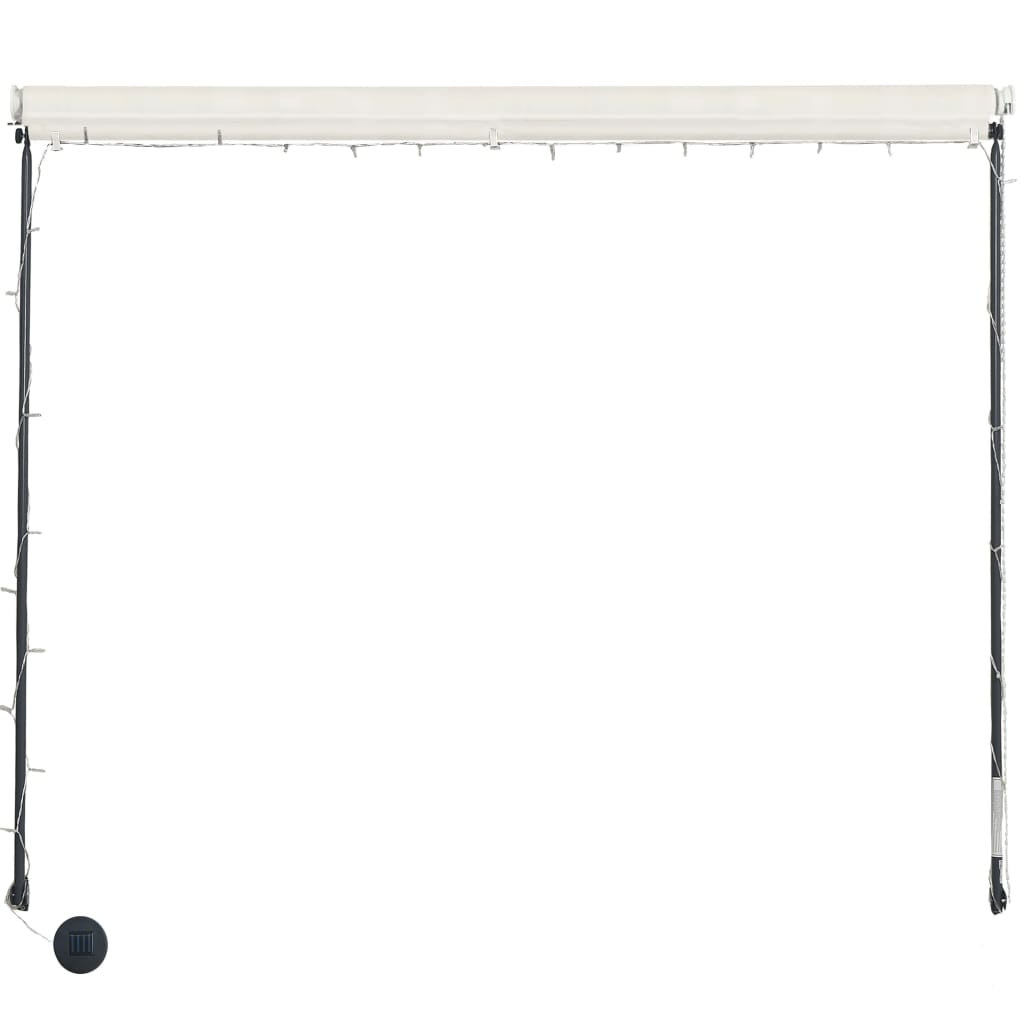 Tenda da Sole Retrattile con LED 200x150 cm Crema cod mxl 24889