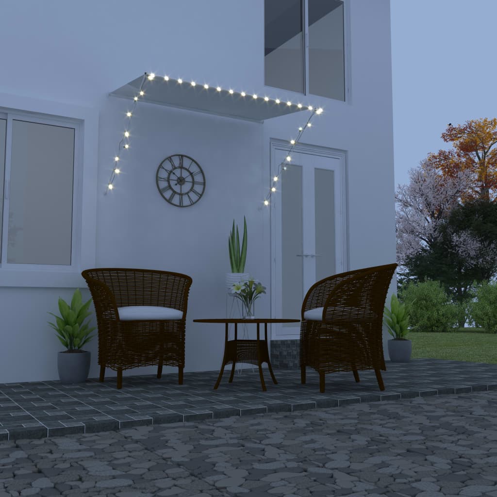 Tenda da Sole Retrattile con LED 200x150 cm Crema 145923