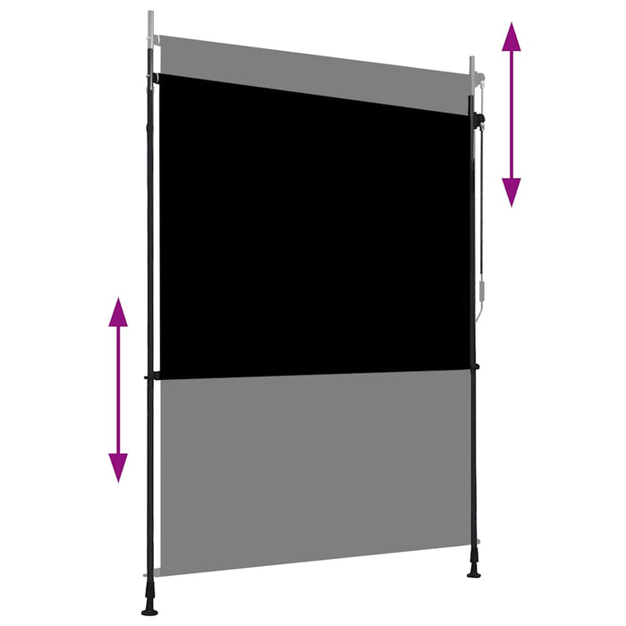 Tenda a Rullo per Esterni 150x270 cm Antracite 145937