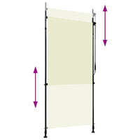 Tenda a Rullo per Esterni 100x270 cm Crema cod mxl 44245