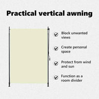 Tenda a Rullo per Esterni 150x270 cm Crema 145941