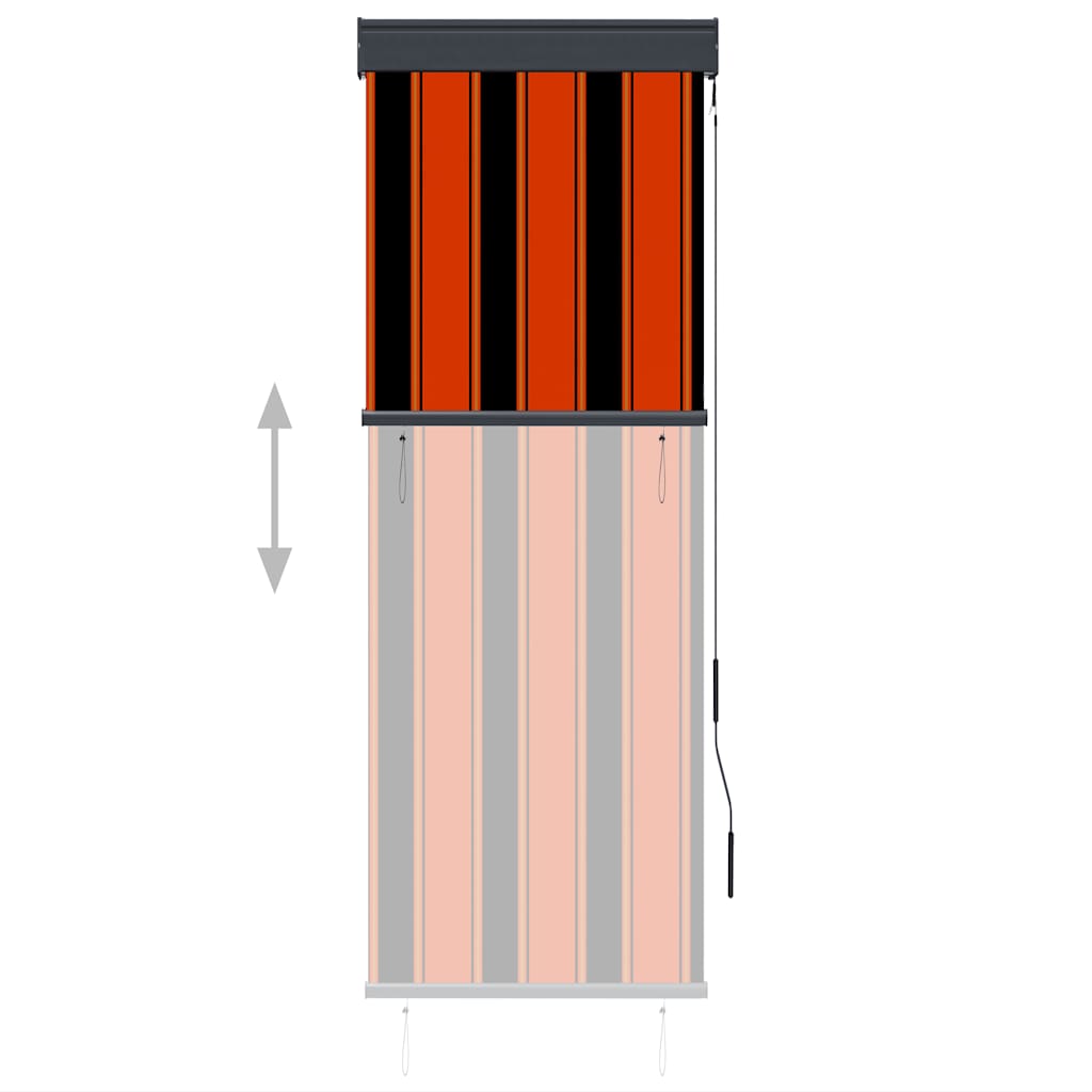 Tenda a Rullo per Esterni 60x250 cm Arancione e Marrone 145948