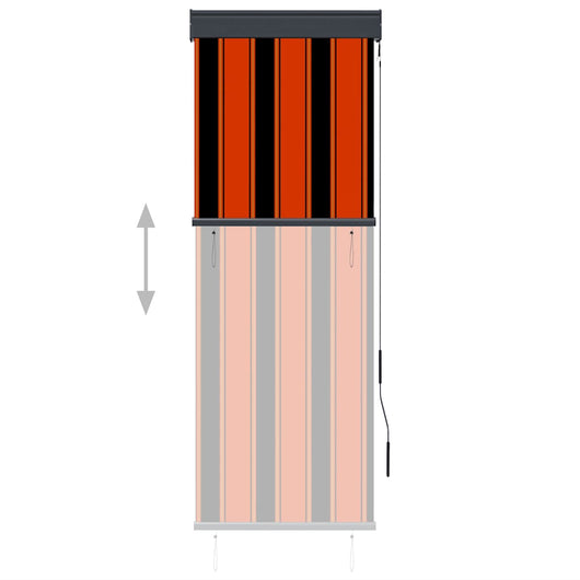 Tenda a Rullo per Esterni 60x250 cm Arancione e Marrone 145948
