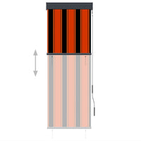 Tenda a Rullo per Esterni 60x250 cm Arancione e Marrone cod mxl 41554