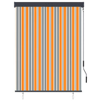 Tenda a Rullo per Esterni 120x250 cm Giallo e Blu