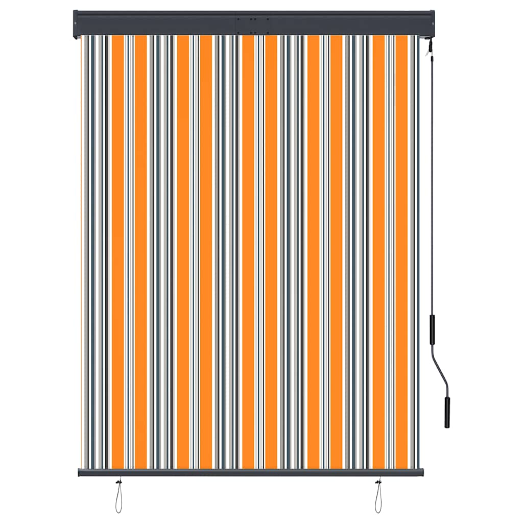 Tenda a Rullo per Esterni 120x250 cm Giallo e Blu 145962