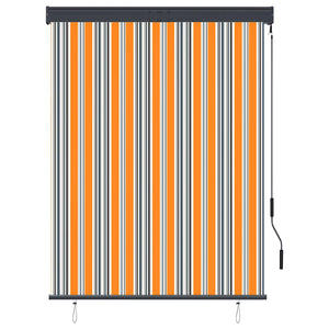 Tenda a Rullo per Esterni 120x250 cm Giallo e Blu 145962