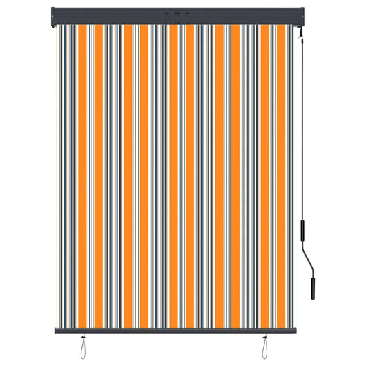 Tenda a Rullo per Esterni 120x250 cm Giallo e Blu 145962