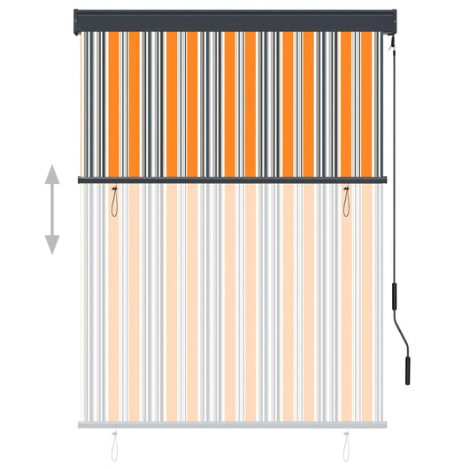 Tenda a Rullo per Esterni 120x250 cm Giallo e Blu 145962