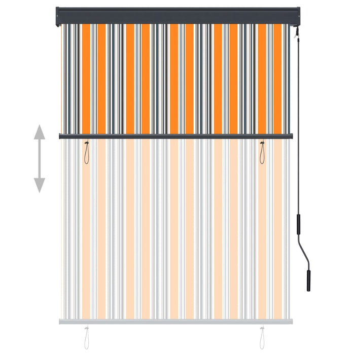 Tenda a Rullo per Esterni 120x250 cm Giallo e Blu 145962