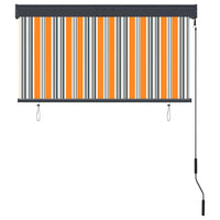 Tenda a Rullo per Esterni 120x250 cm Giallo e Blu