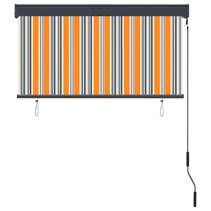 Tenda a Rullo per Esterni 120x250 cm Giallo e Blu