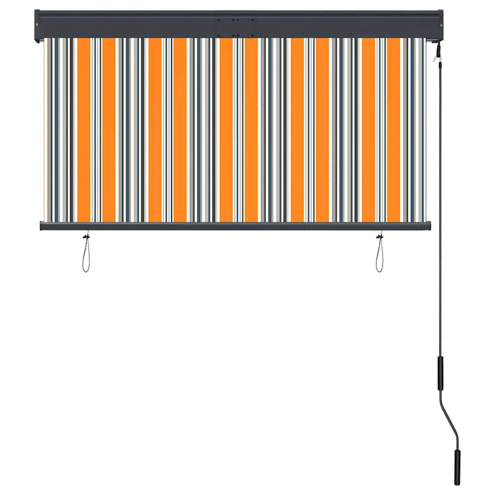 Tenda a Rullo per Esterni 120x250 cm Giallo e Blu