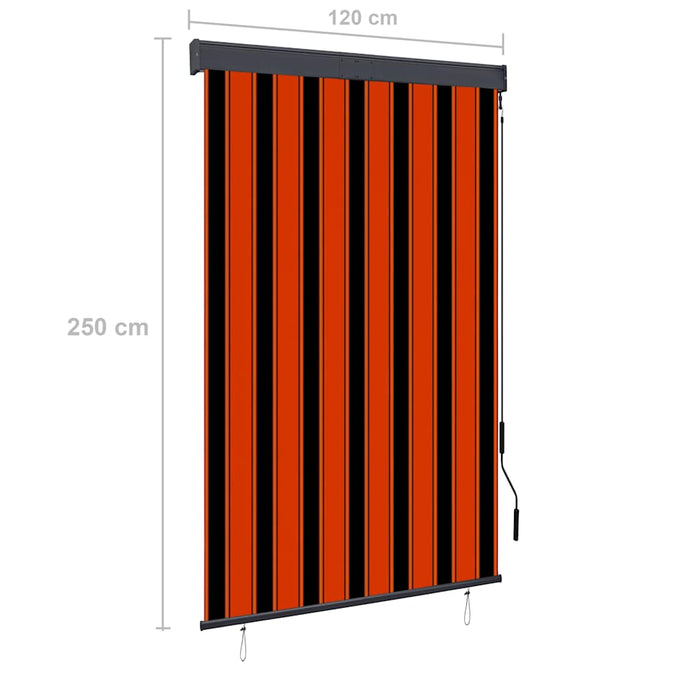 Tenda a Rullo per Esterni 120x250 cm Arancione e Marrone 145966