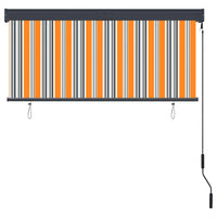 Tenda a Rullo per Esterni 140x250 cm Giallo e Blu 145968