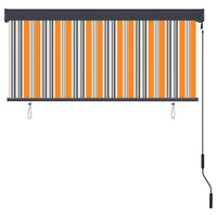 Tenda a Rullo per Esterni 140x250 cm Giallo e Blu