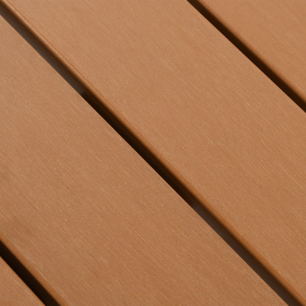 Tavolo da Giardino Argento 60x60x70 cm in Alluminio e WPC cod mxl 54664