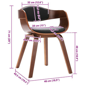 Sedie da Pranzo 2 pz in Legno Piegato e Similpelle 287385