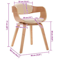 Sedie da Pranzo 2 pz in Legno Piegato e Similpelle 287387