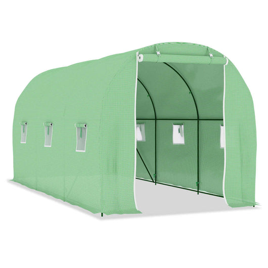 Serra tenda riparo piante fiori ortaggi 9 m² 45 x 2 x 2 m verde 02_0044458