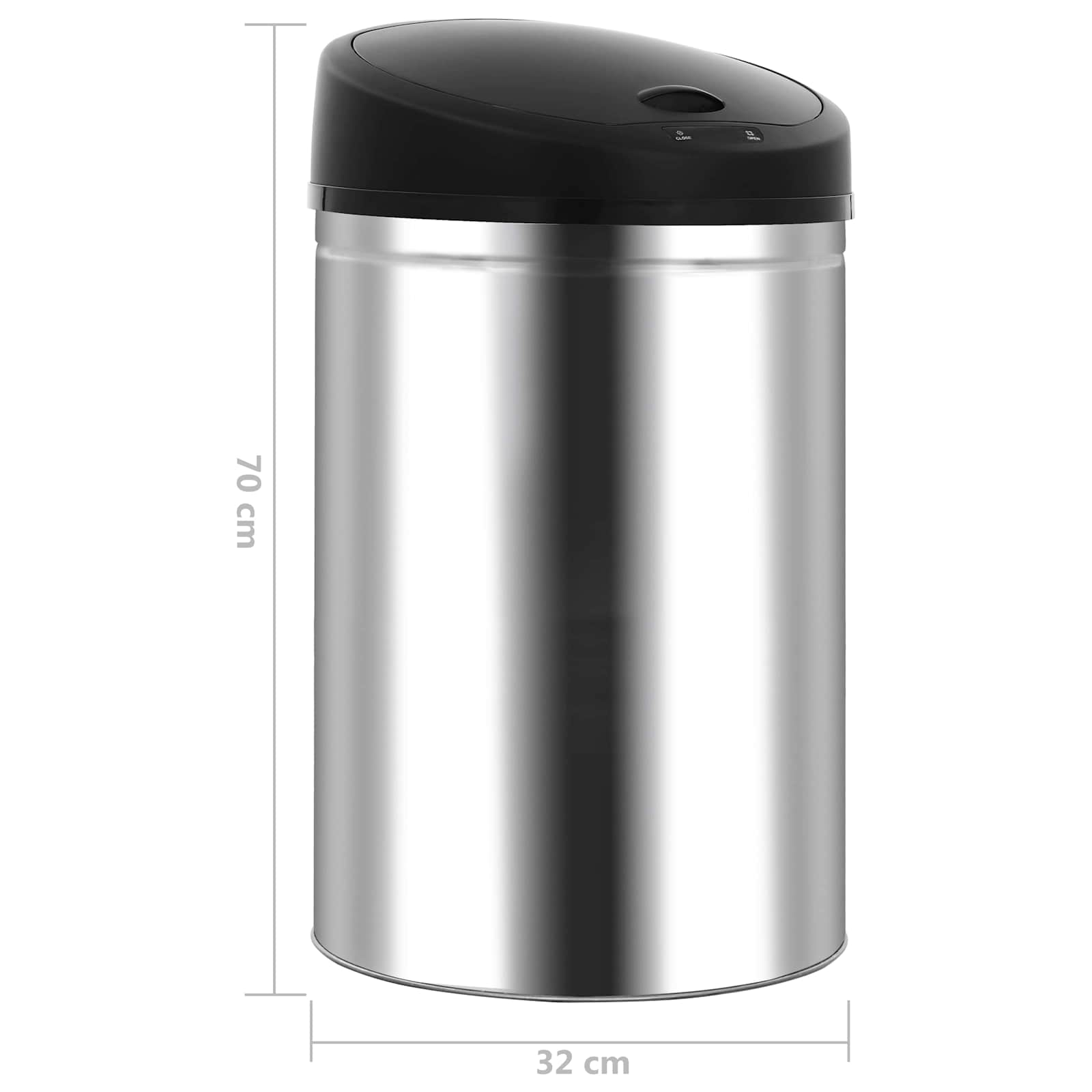 Cestini per la carta Nero Acciaio inossidabile 51153