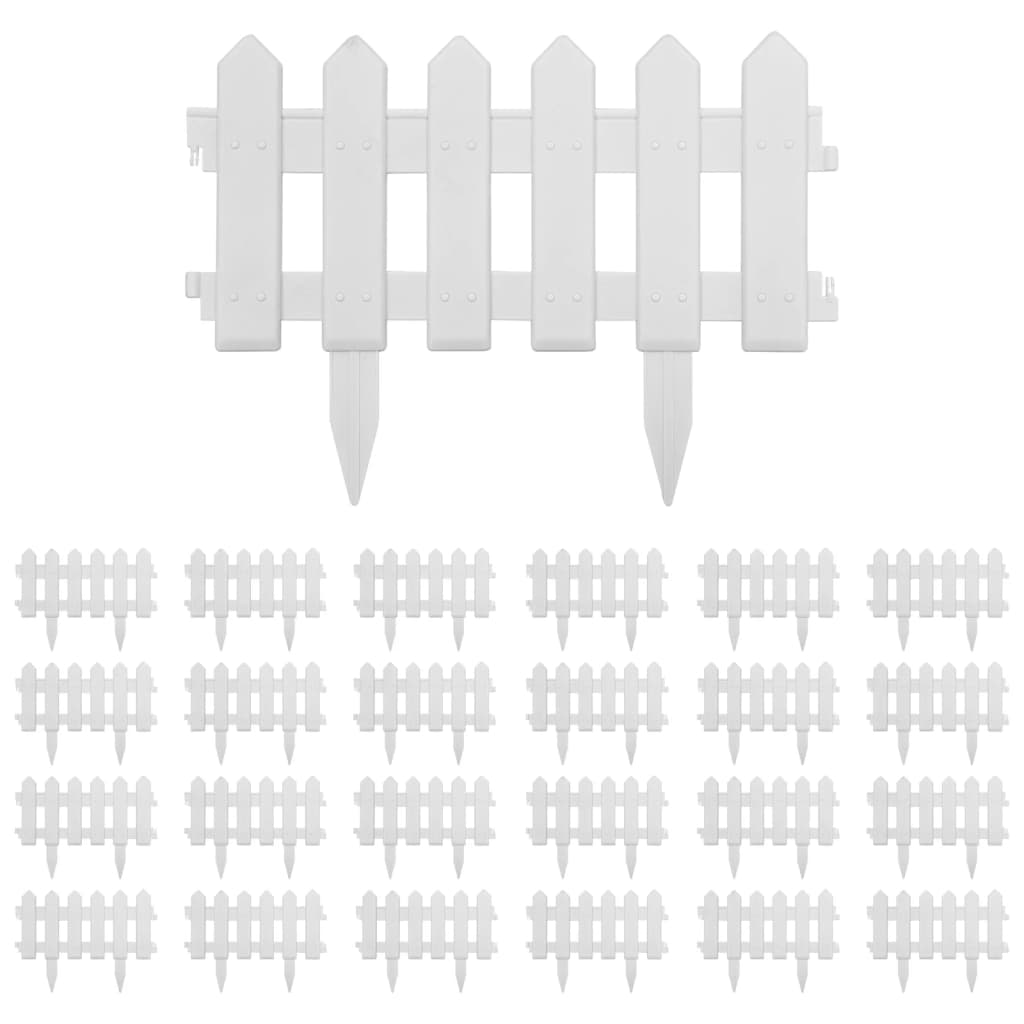 Bordature per Prato 25 pz Bianco 10 m in PP cod mxl 15022
