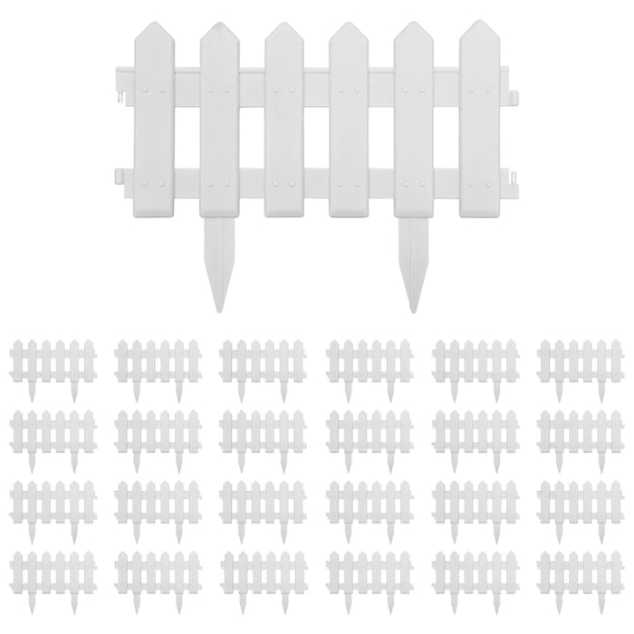 Bordature per Prato 25 pz Bianco 10 m in PP cod mxl 15022