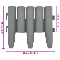 Bordature per Prato 36 pz Grigie 10 m in PP 48621