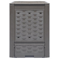 Compostiere 2 pz Marrone 60x60x83cm 600 L in Rattan di Plastica 278917