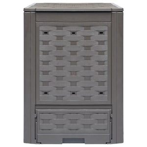 Compostiere 3 pz Marrone 60x60x83 cm 900 L Rattan di Plastica cod mxl 49405