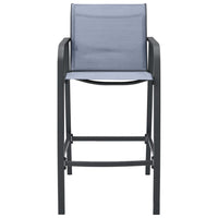 Sgabelli da Bar da Giardino 2 pz Grigi in Textilene cod mxl 51478