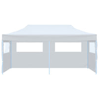Tenda Pieghevole Pop-Up con Pareti Laterali 3x6m Acciaio Bianco 48863