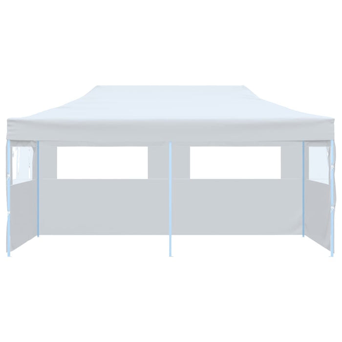 Tenda Pieghevole Pop-Up con Pareti Laterali 3x6m Acciaio Bianco 48863