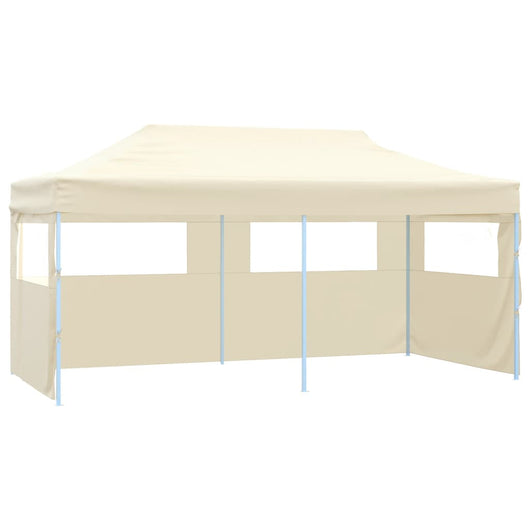 Gazebo Professionale Pieghevole con 4 Pareti 3x6m Acciaio Crema cod mxl 43242