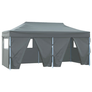 Gazebo Pieghevole con 4 Pareti 3x6m Acciaio Antracite 48867