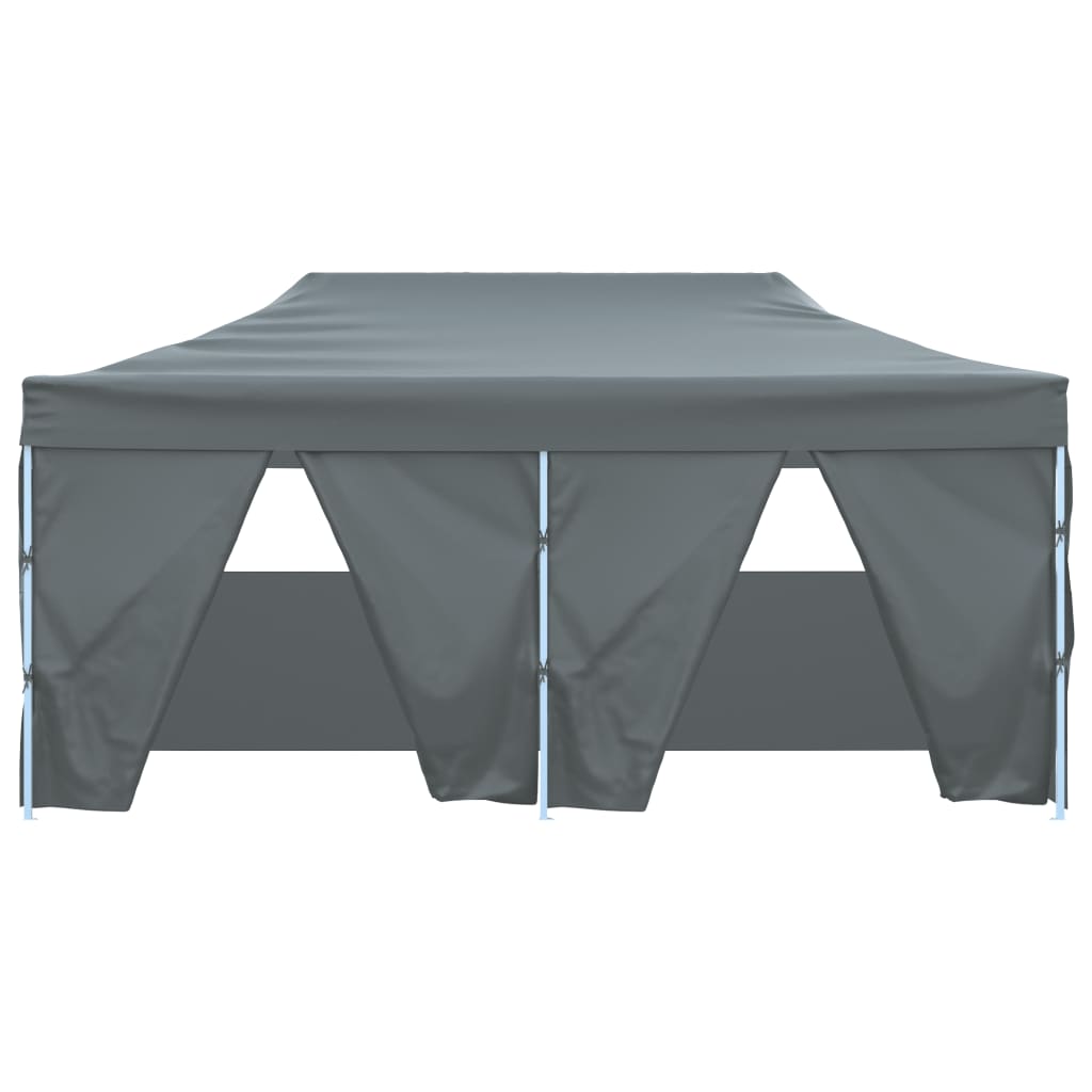 Gazebo Pieghevole con 4 Pareti 3x6m Acciaio Antracite 48867