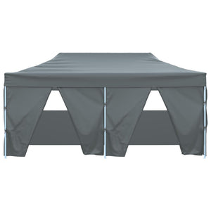 Gazebo Pieghevole con 4 Pareti 3x6m Acciaio Antracite 48867