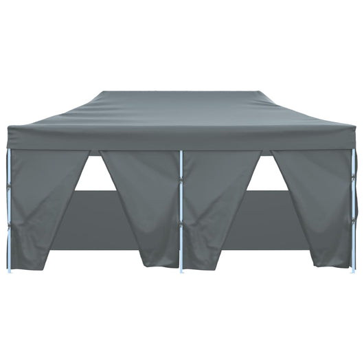 Gazebo Pieghevole con 4 Pareti 3x6m Acciaio Antracite 48867