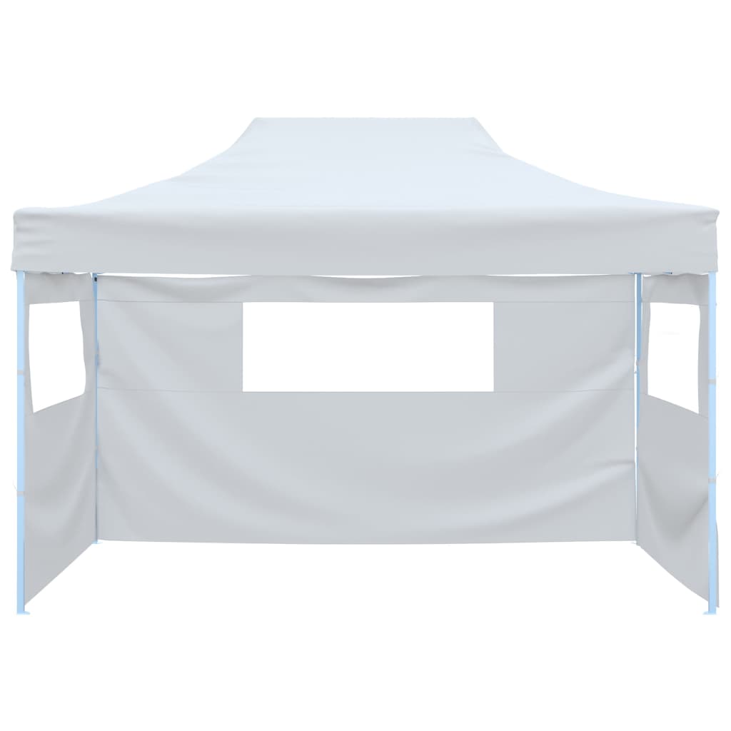 Tendone per Feste Pieghevole con 3 Pareti 3x4,5 m Bianco cod mxl 41367