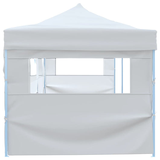 Tenda Pieghevole Pop-Up con 5 Pareti Laterali 3x9 m Bianca 48873