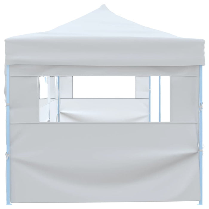 Tenda Pieghevole Pop-Up con 5 Pareti Laterali 3x9 m Bianca 48873