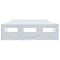 Tenda Pieghevole Pop-Up con 8 Pareti Laterali 3x9 m Bianca cod mxl 67865