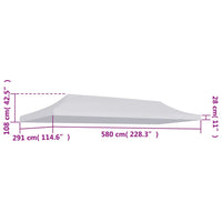 Tetto per Tendone per Feste 3x6 m Bianco cod mxl 73610