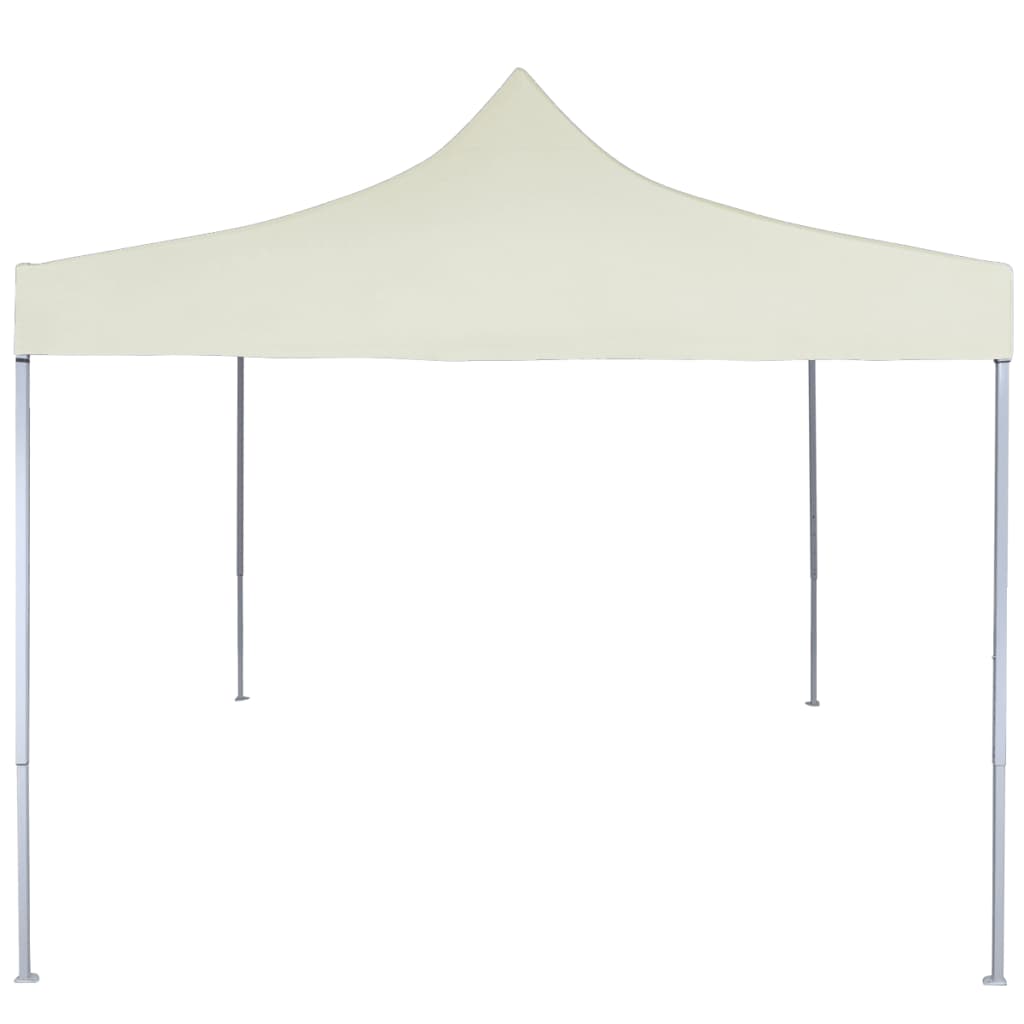 Gazebo Professionale Pieghevole 2x2 m in Acciaio Crema